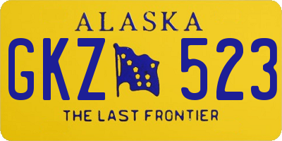 AK license plate GKZ523