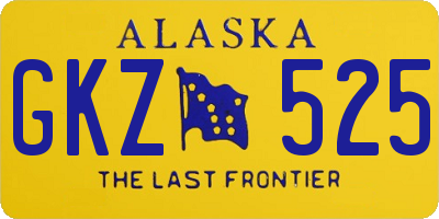 AK license plate GKZ525