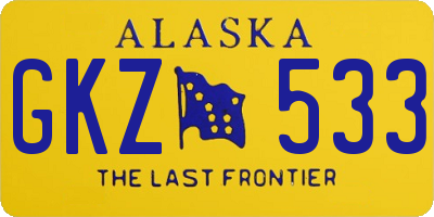 AK license plate GKZ533