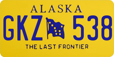 AK license plate GKZ538