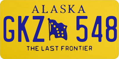 AK license plate GKZ548