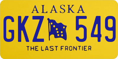 AK license plate GKZ549