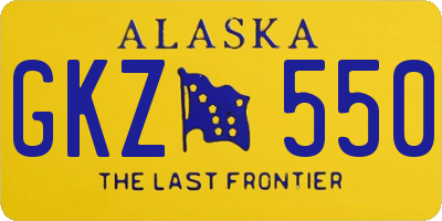 AK license plate GKZ550
