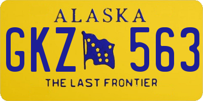 AK license plate GKZ563