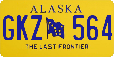 AK license plate GKZ564