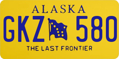 AK license plate GKZ580