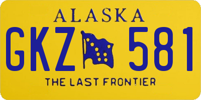 AK license plate GKZ581