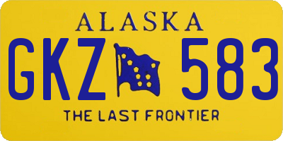 AK license plate GKZ583