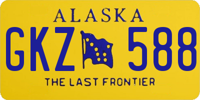 AK license plate GKZ588