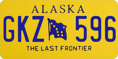AK license plate GKZ596