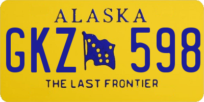 AK license plate GKZ598
