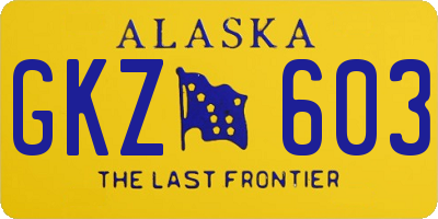 AK license plate GKZ603