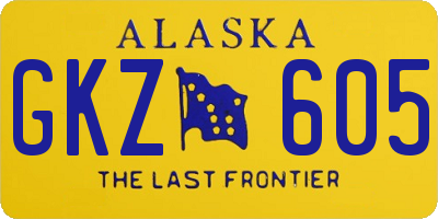 AK license plate GKZ605