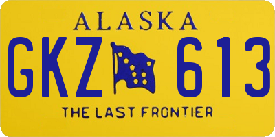 AK license plate GKZ613