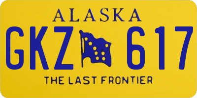 AK license plate GKZ617