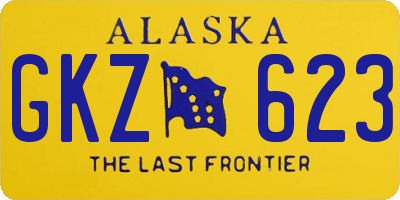 AK license plate GKZ623
