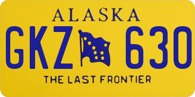 AK license plate GKZ630