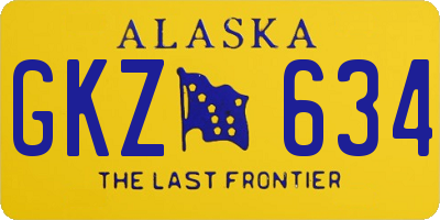 AK license plate GKZ634