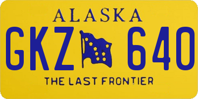 AK license plate GKZ640