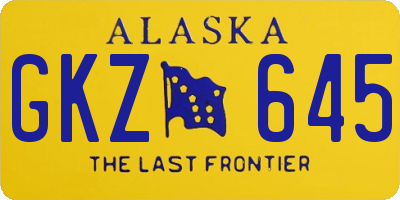 AK license plate GKZ645