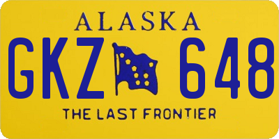 AK license plate GKZ648