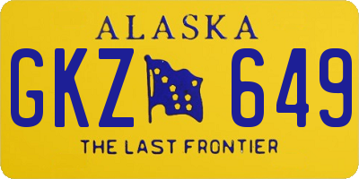 AK license plate GKZ649