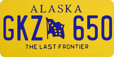 AK license plate GKZ650