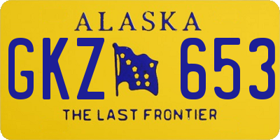 AK license plate GKZ653
