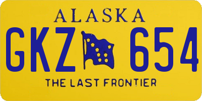 AK license plate GKZ654