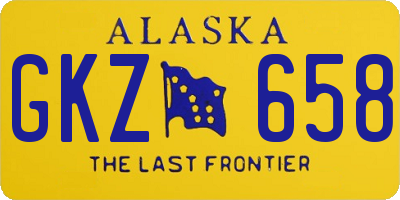 AK license plate GKZ658
