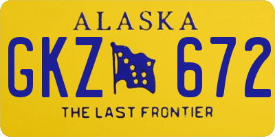 AK license plate GKZ672