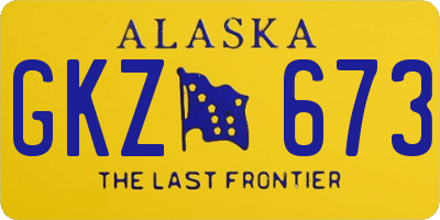 AK license plate GKZ673