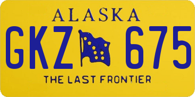 AK license plate GKZ675