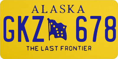 AK license plate GKZ678