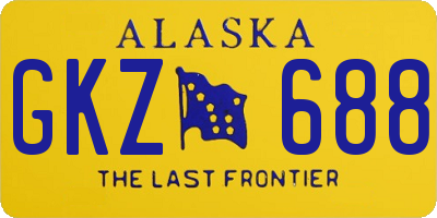 AK license plate GKZ688