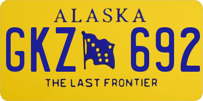 AK license plate GKZ692