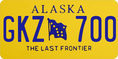 AK license plate GKZ700