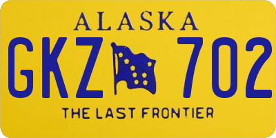 AK license plate GKZ702