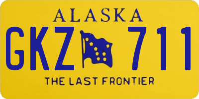 AK license plate GKZ711