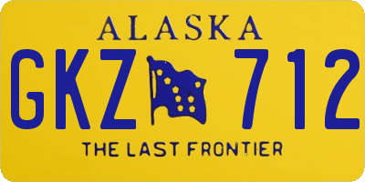 AK license plate GKZ712