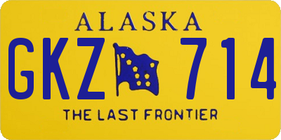 AK license plate GKZ714