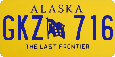 AK license plate GKZ716