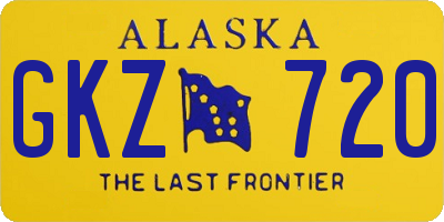 AK license plate GKZ720