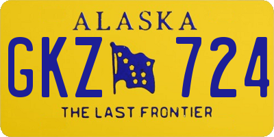 AK license plate GKZ724