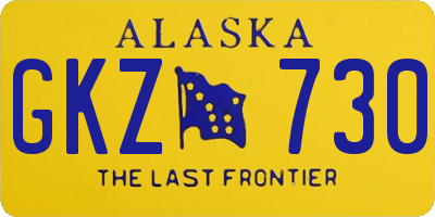 AK license plate GKZ730