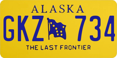 AK license plate GKZ734