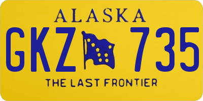 AK license plate GKZ735