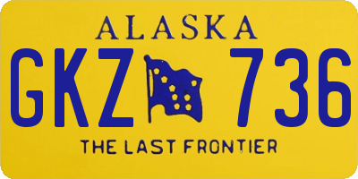 AK license plate GKZ736