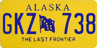 AK license plate GKZ738