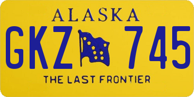 AK license plate GKZ745